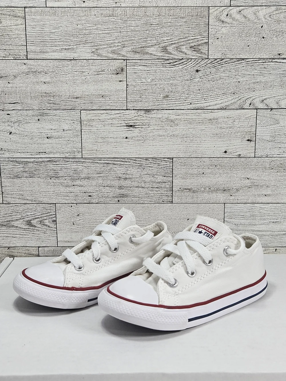 CONVERSE 7J256 OPTICAL WHITE LOW TOP CANVAS CASUAL BABY SHOE TODDLER